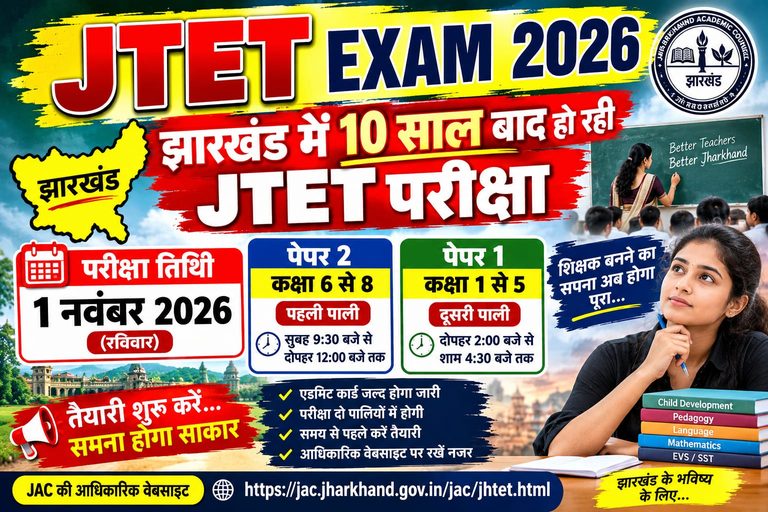 JTET Exam 2026